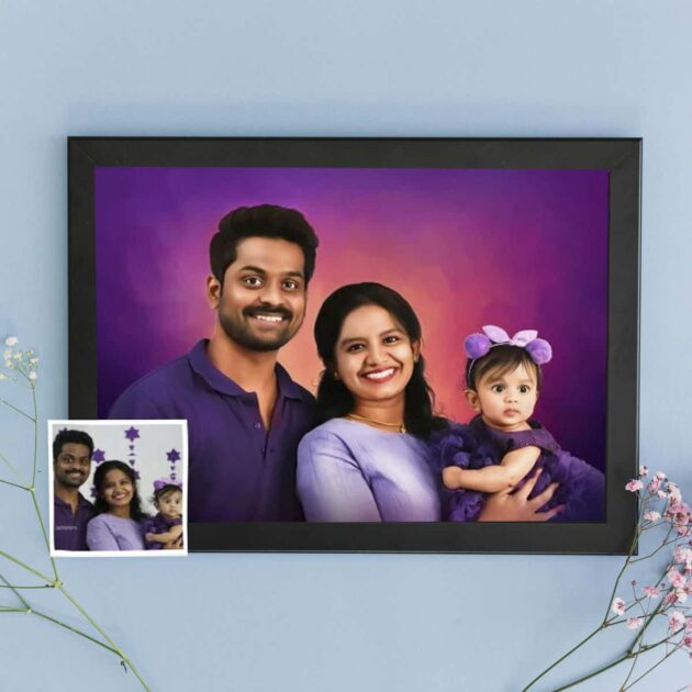 Digital painting photo frame